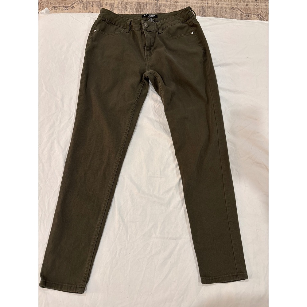 Baccini Womens Olive Green Skinny Pants Size 6 Cotton Stretch Twill 5-Pocket